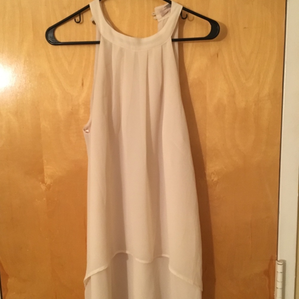 Mid-length cream dress